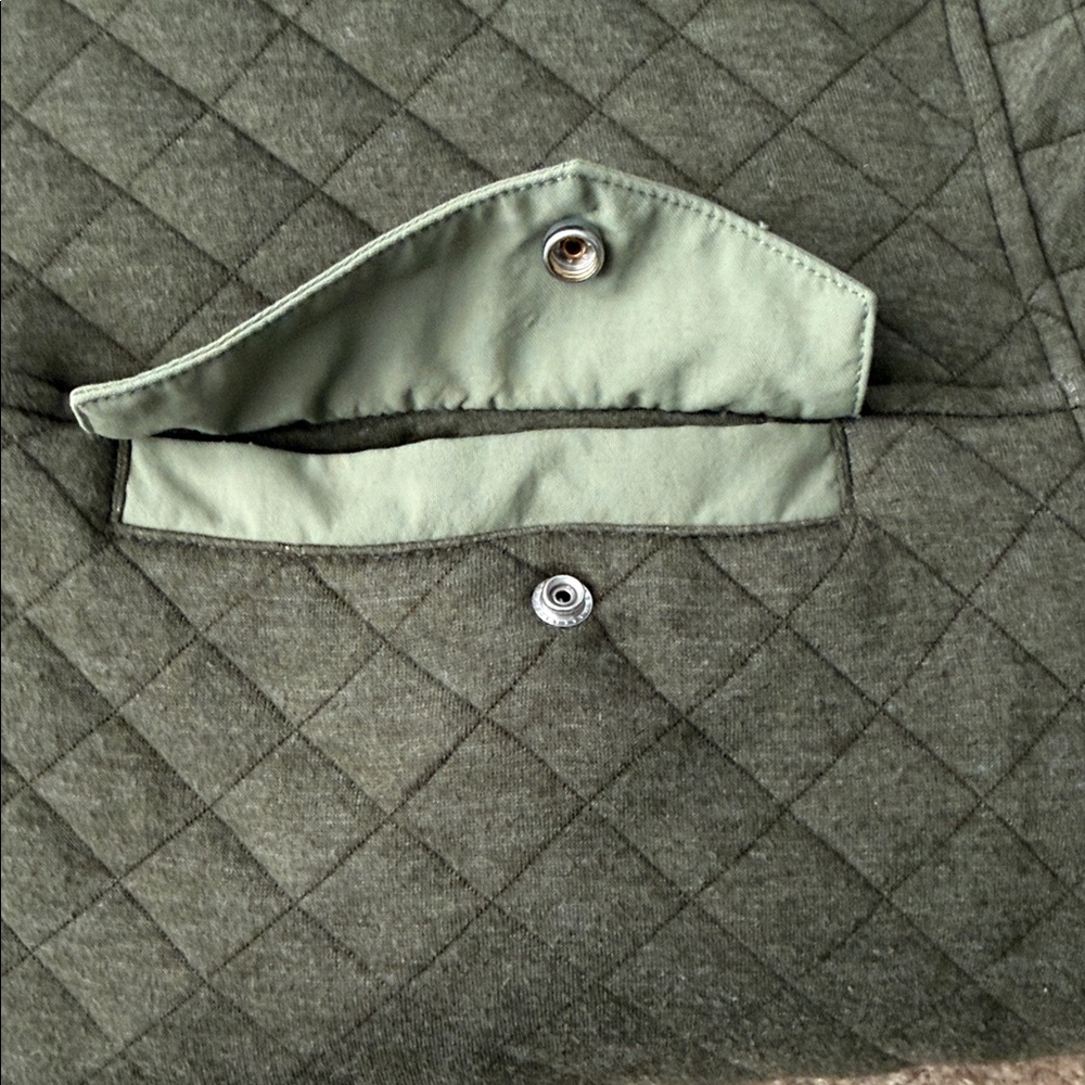 Ridgecut Touchwear Men’s XL 1/4-snap Quilted Olive Green Pullover - Picture 10 of 15